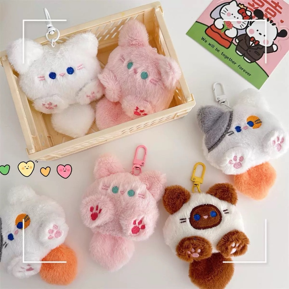 Cute Cat Plush Keychains